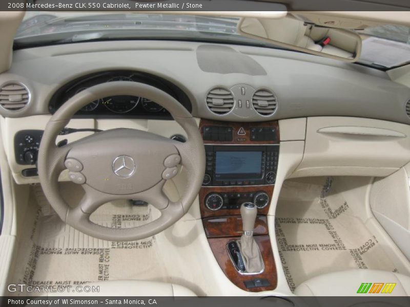 Pewter Metallic / Stone 2008 Mercedes-Benz CLK 550 Cabriolet