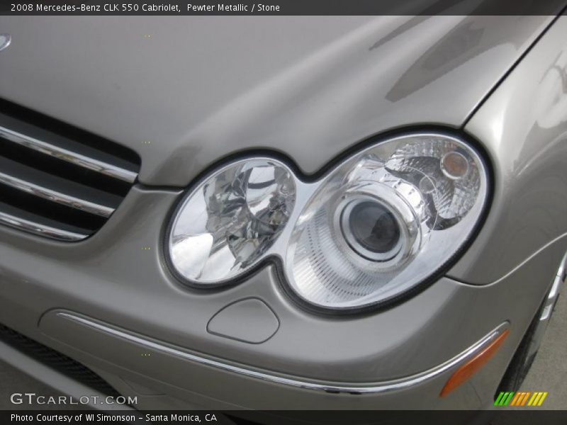 Pewter Metallic / Stone 2008 Mercedes-Benz CLK 550 Cabriolet