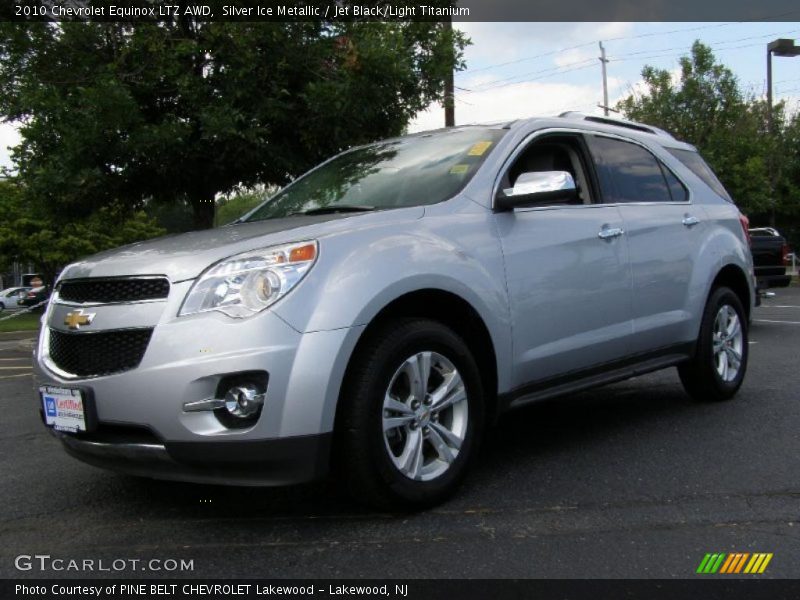 Silver Ice Metallic / Jet Black/Light Titanium 2010 Chevrolet Equinox LTZ AWD