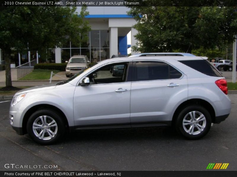 Silver Ice Metallic / Jet Black/Light Titanium 2010 Chevrolet Equinox LTZ AWD