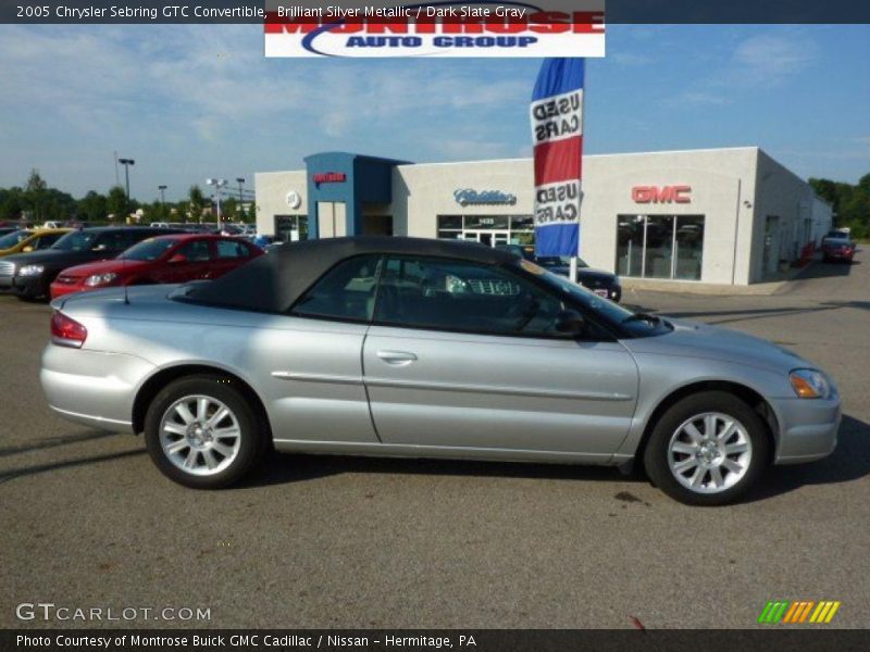 Brilliant Silver Metallic / Dark Slate Gray 2005 Chrysler Sebring GTC Convertible