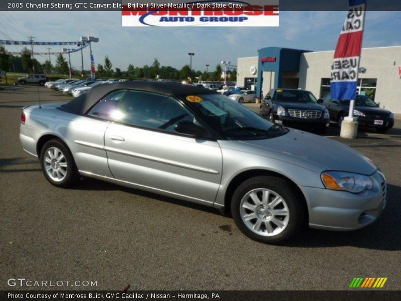 Brilliant Silver Metallic / Dark Slate Gray 2005 Chrysler Sebring GTC Convertible