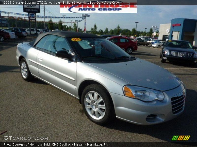 Brilliant Silver Metallic / Dark Slate Gray 2005 Chrysler Sebring GTC Convertible