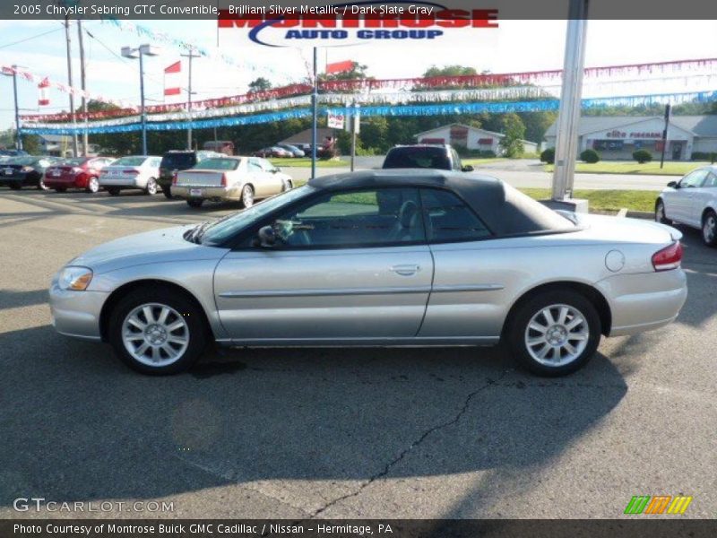 Brilliant Silver Metallic / Dark Slate Gray 2005 Chrysler Sebring GTC Convertible