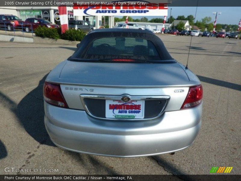 Brilliant Silver Metallic / Dark Slate Gray 2005 Chrysler Sebring GTC Convertible