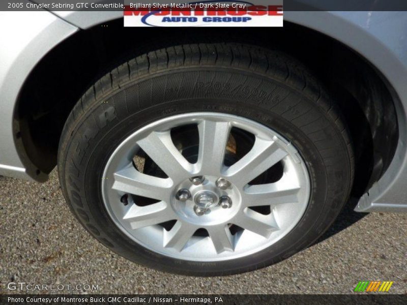 Brilliant Silver Metallic / Dark Slate Gray 2005 Chrysler Sebring GTC Convertible