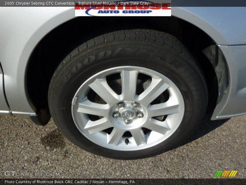 Brilliant Silver Metallic / Dark Slate Gray 2005 Chrysler Sebring GTC Convertible