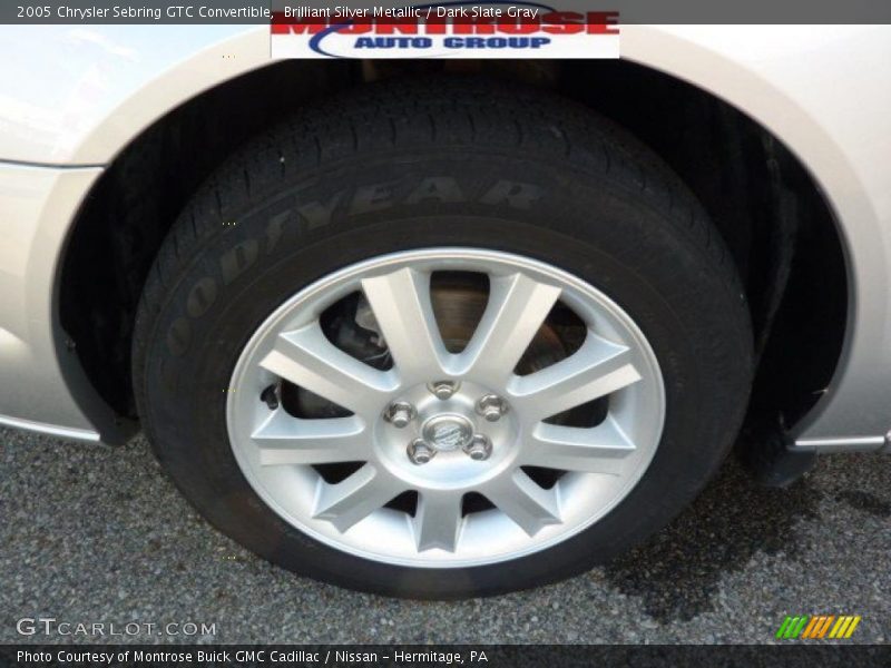Brilliant Silver Metallic / Dark Slate Gray 2005 Chrysler Sebring GTC Convertible