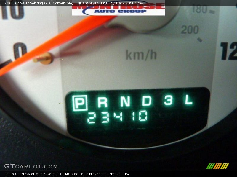 Brilliant Silver Metallic / Dark Slate Gray 2005 Chrysler Sebring GTC Convertible