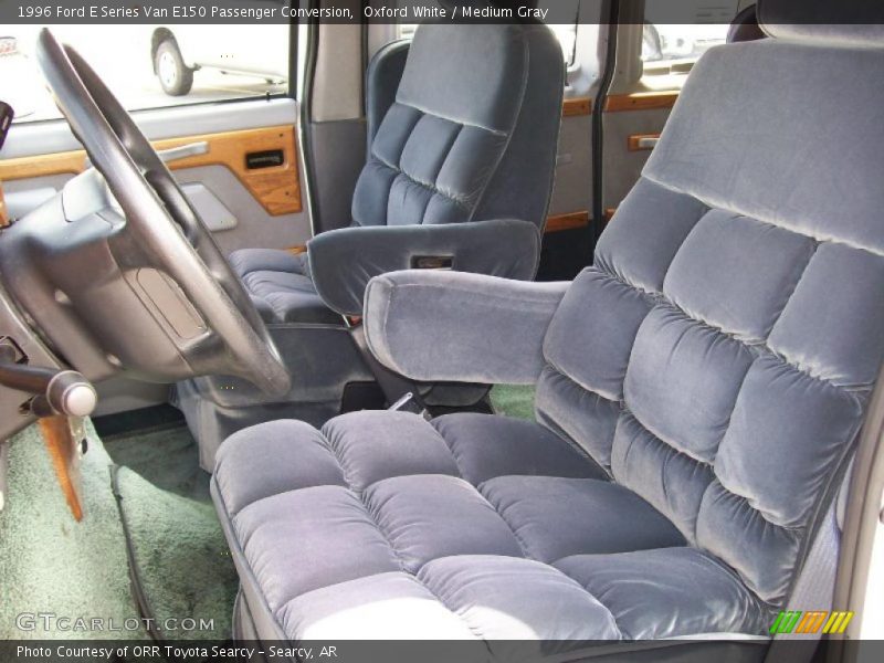 Oxford White / Medium Gray 1996 Ford E Series Van E150 Passenger Conversion