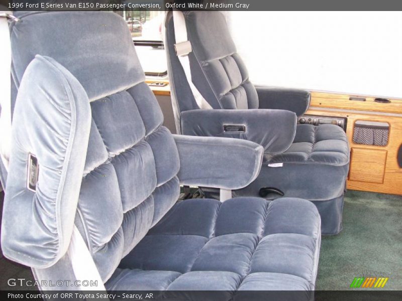 Oxford White / Medium Gray 1996 Ford E Series Van E150 Passenger Conversion
