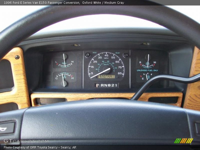 Oxford White / Medium Gray 1996 Ford E Series Van E150 Passenger Conversion