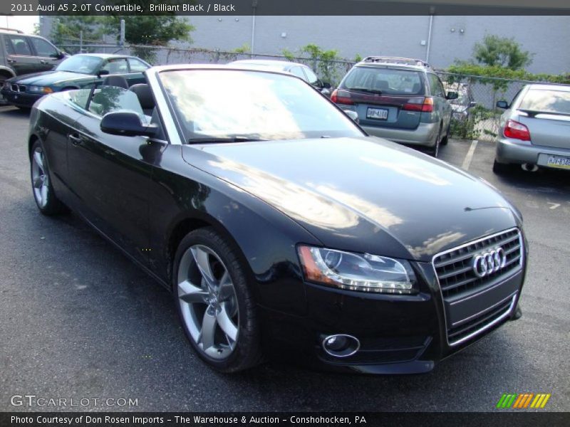 Brilliant Black / Black 2011 Audi A5 2.0T Convertible