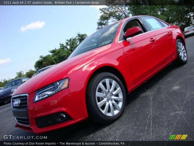 Brilliant Red / Cardamom Beige 2011 Audi A4 2.0T quattro Sedan