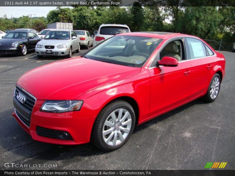 Brilliant Red / Cardamom Beige 2011 Audi A4 2.0T quattro Sedan