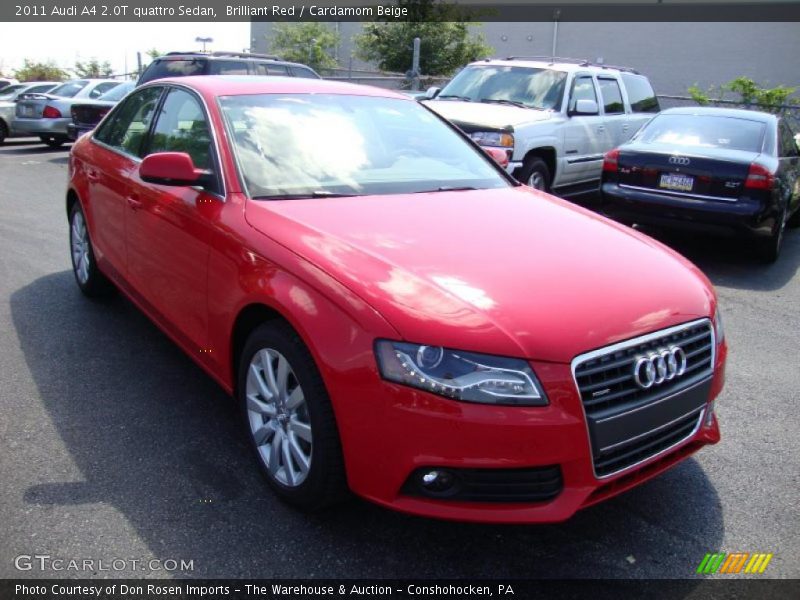 Brilliant Red / Cardamom Beige 2011 Audi A4 2.0T quattro Sedan