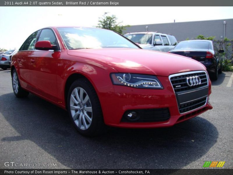 Brilliant Red / Cardamom Beige 2011 Audi A4 2.0T quattro Sedan