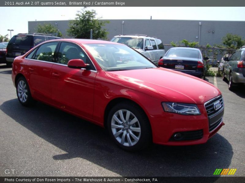 Brilliant Red / Cardamom Beige 2011 Audi A4 2.0T quattro Sedan