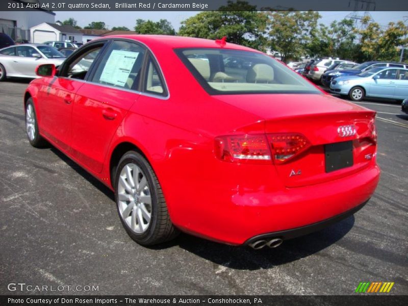 Brilliant Red / Cardamom Beige 2011 Audi A4 2.0T quattro Sedan