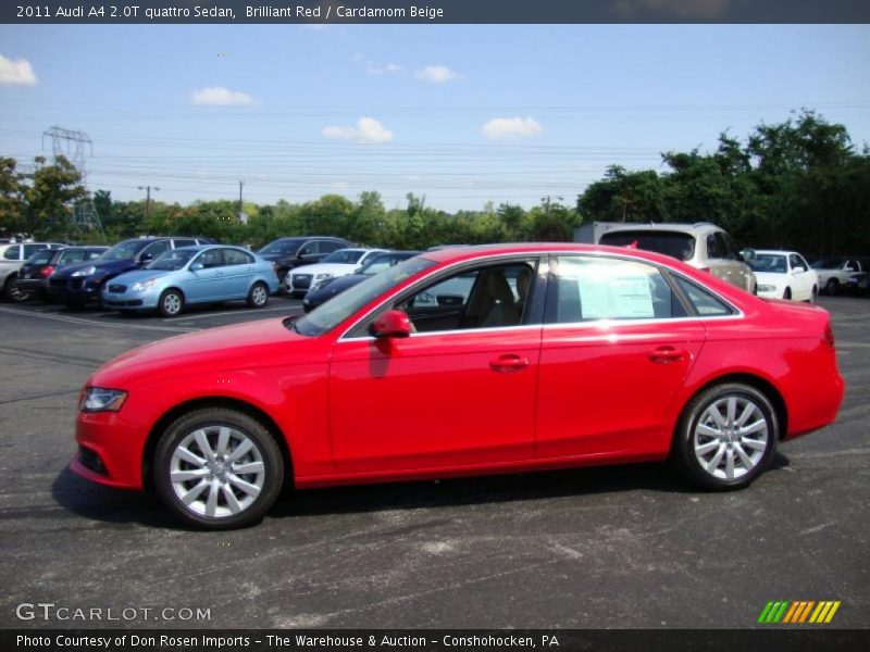 Brilliant Red / Cardamom Beige 2011 Audi A4 2.0T quattro Sedan