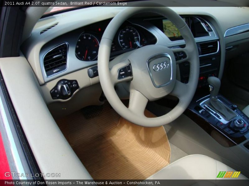 Brilliant Red / Cardamom Beige 2011 Audi A4 2.0T quattro Sedan