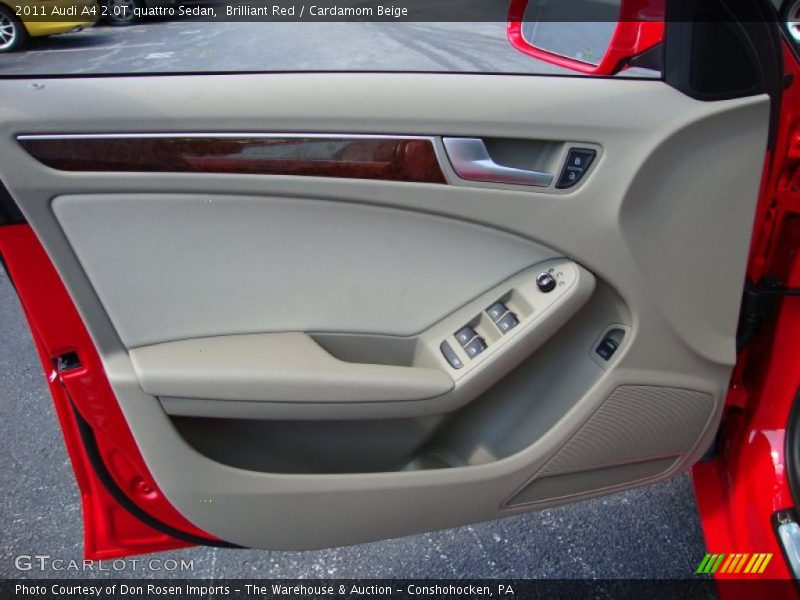 Brilliant Red / Cardamom Beige 2011 Audi A4 2.0T quattro Sedan