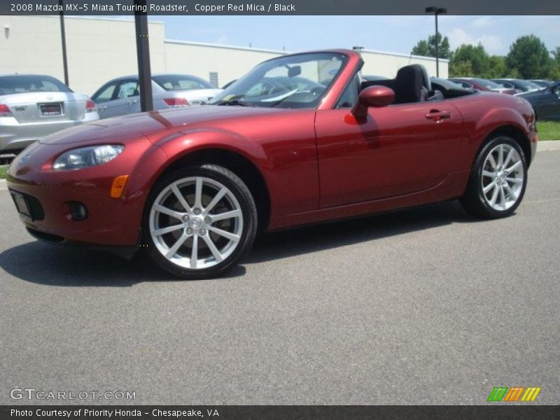 Copper Red Mica / Black 2008 Mazda MX-5 Miata Touring Roadster