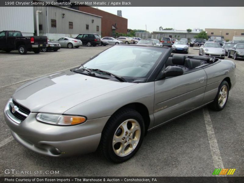 Silver Mist Metallic / Agate Black 1998 Chrysler Sebring JXi Convertible