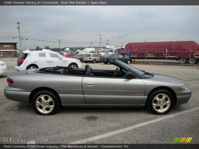 Silver Mist Metallic / Agate Black 1998 Chrysler Sebring JXi Convertible