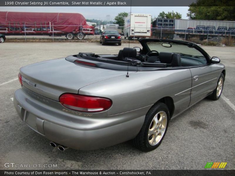 Silver Mist Metallic / Agate Black 1998 Chrysler Sebring JXi Convertible