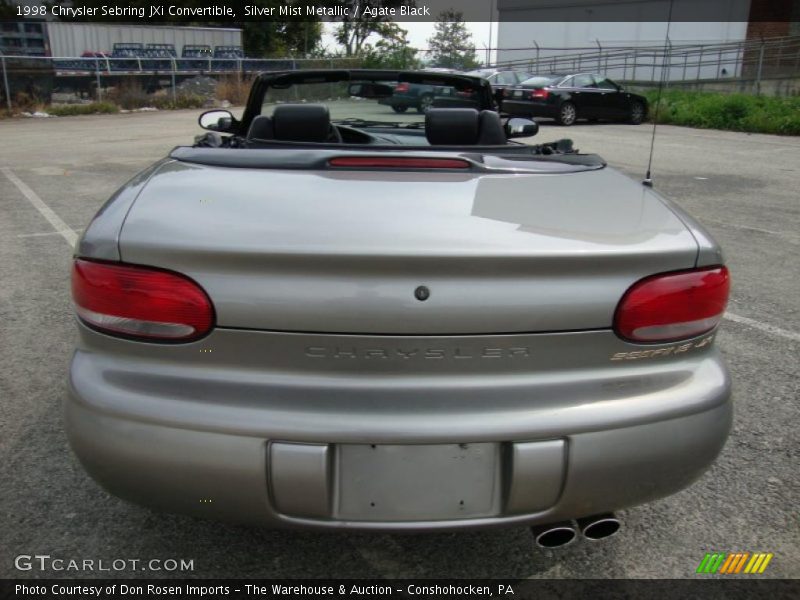 Silver Mist Metallic / Agate Black 1998 Chrysler Sebring JXi Convertible