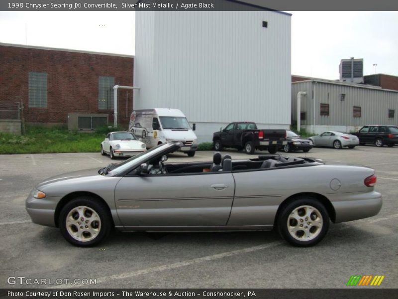 Silver Mist Metallic / Agate Black 1998 Chrysler Sebring JXi Convertible