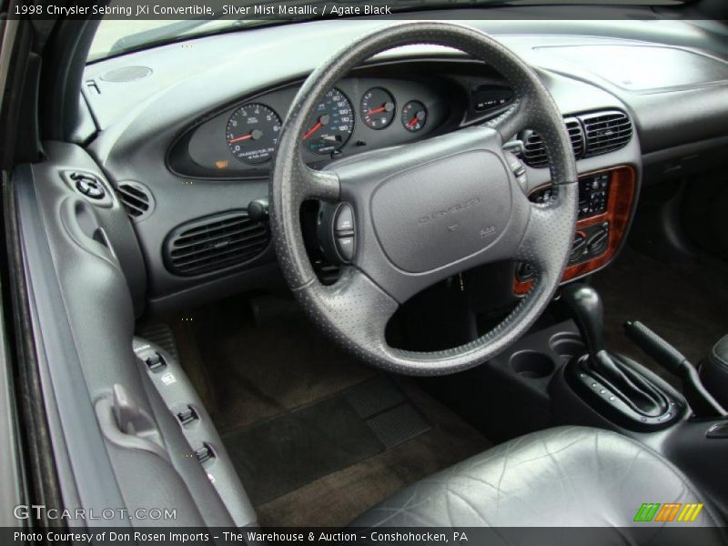 Silver Mist Metallic / Agate Black 1998 Chrysler Sebring JXi Convertible