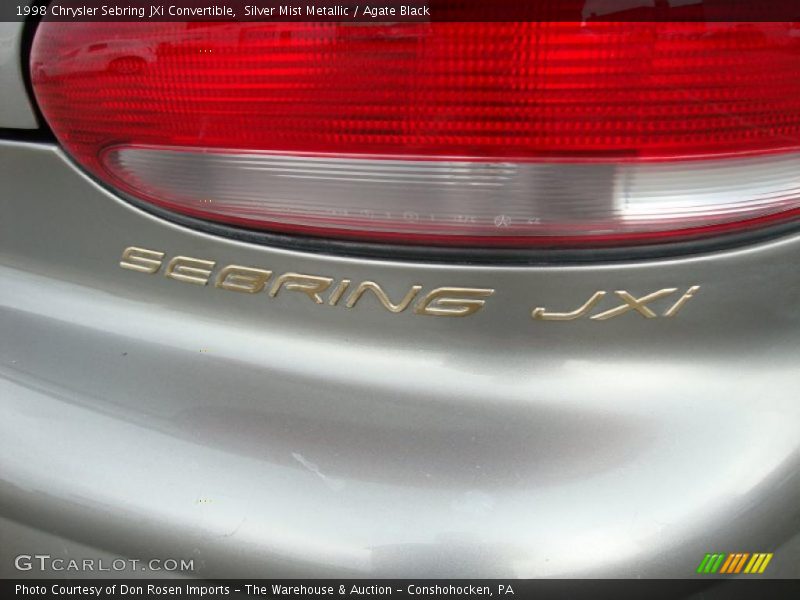Silver Mist Metallic / Agate Black 1998 Chrysler Sebring JXi Convertible