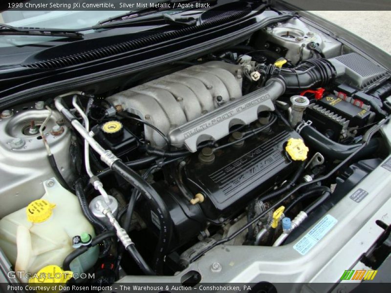 Silver Mist Metallic / Agate Black 1998 Chrysler Sebring JXi Convertible