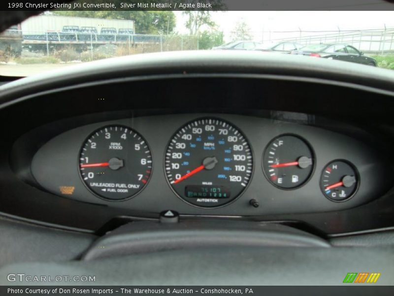 Silver Mist Metallic / Agate Black 1998 Chrysler Sebring JXi Convertible