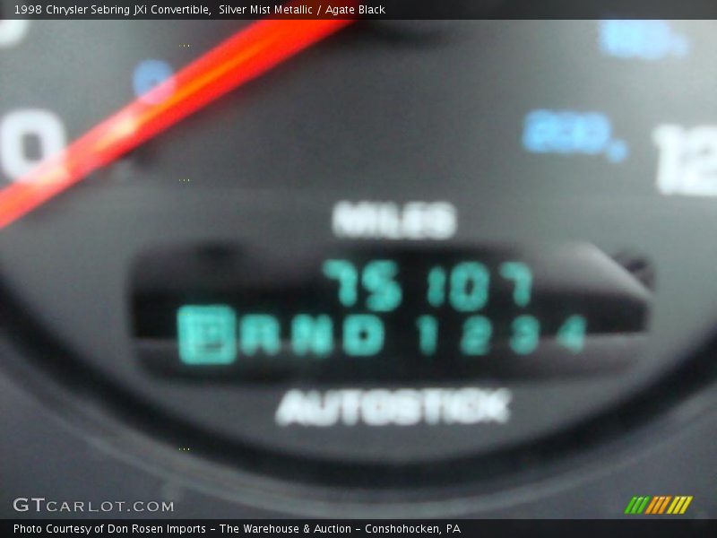 Silver Mist Metallic / Agate Black 1998 Chrysler Sebring JXi Convertible