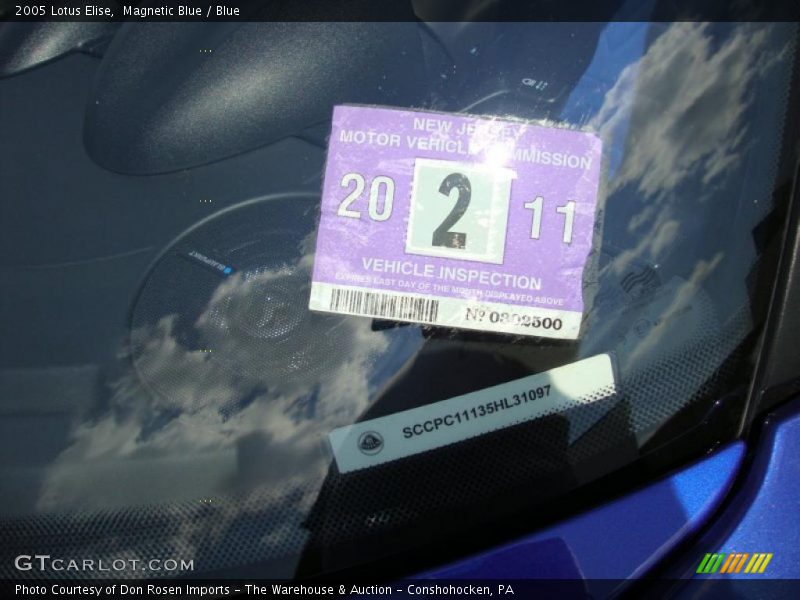 Magnetic Blue / Blue 2005 Lotus Elise