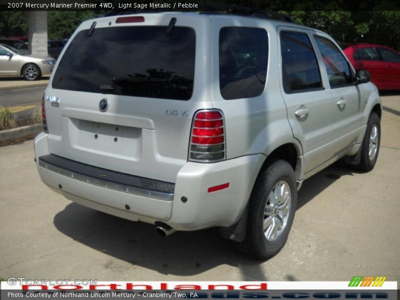 Light Sage Metallic / Pebble 2007 Mercury Mariner Premier 4WD