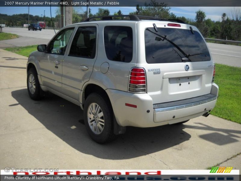 Light Sage Metallic / Pebble 2007 Mercury Mariner Premier 4WD