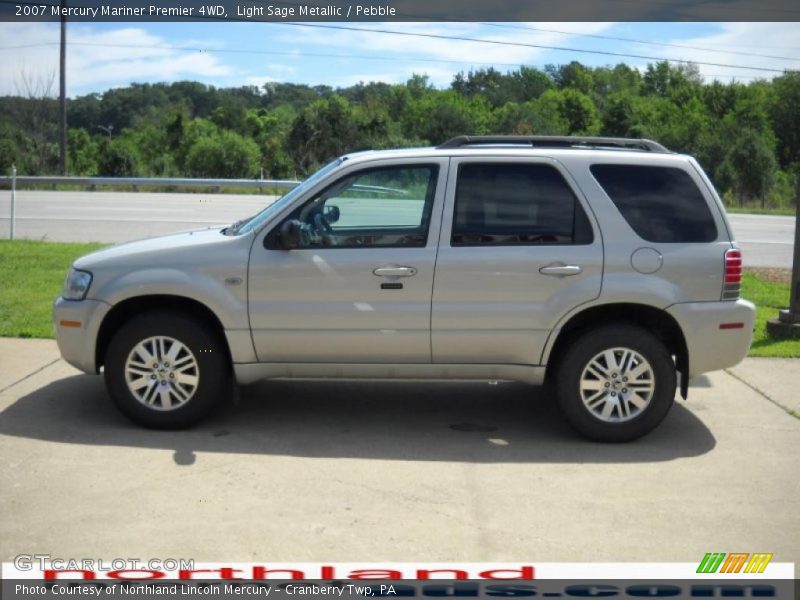 Light Sage Metallic / Pebble 2007 Mercury Mariner Premier 4WD