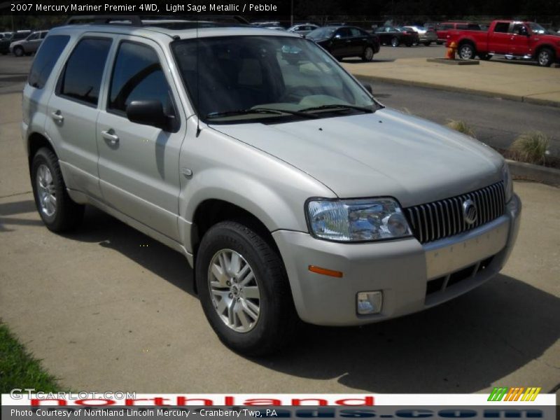 Light Sage Metallic / Pebble 2007 Mercury Mariner Premier 4WD