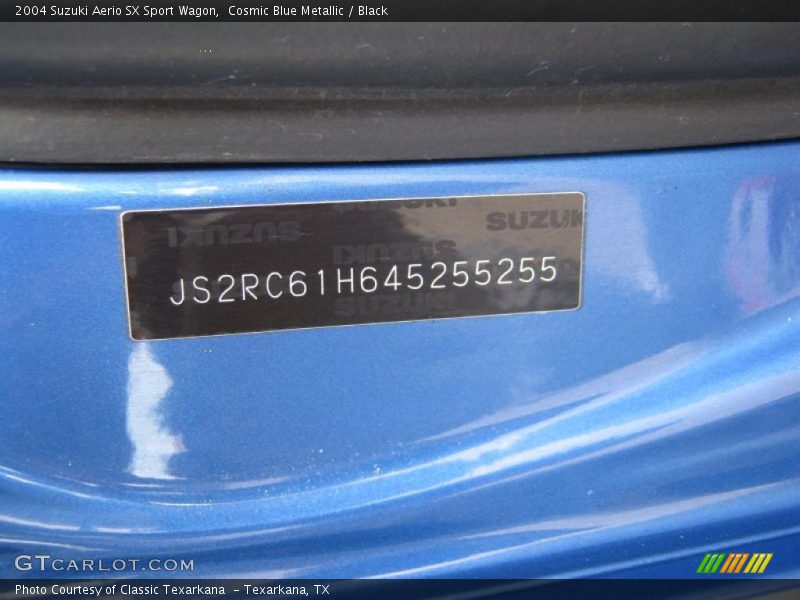 Cosmic Blue Metallic / Black 2004 Suzuki Aerio SX Sport Wagon