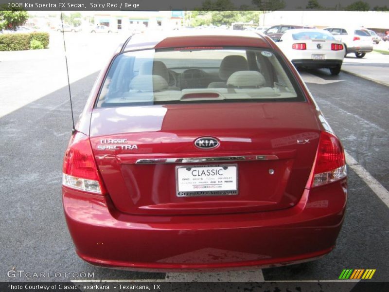 Spicy Red / Beige 2008 Kia Spectra EX Sedan