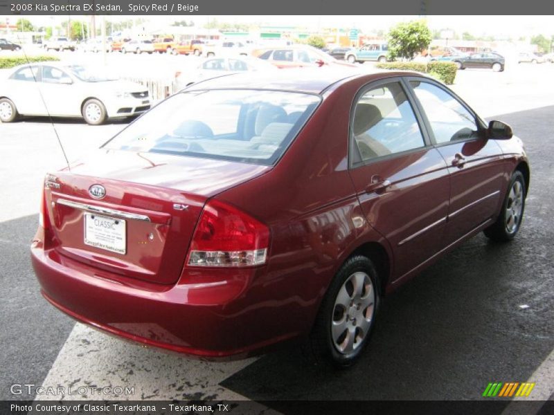 Spicy Red / Beige 2008 Kia Spectra EX Sedan
