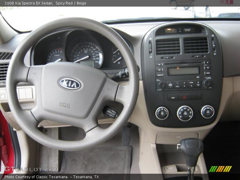 Spicy Red / Beige 2008 Kia Spectra EX Sedan