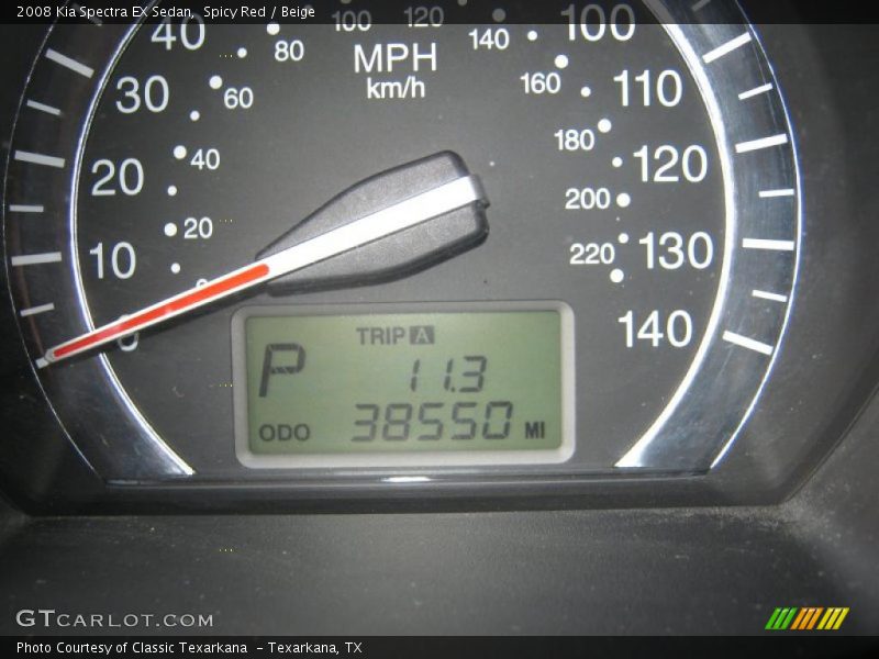 Spicy Red / Beige 2008 Kia Spectra EX Sedan