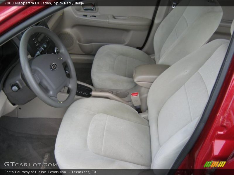 Spicy Red / Beige 2008 Kia Spectra EX Sedan