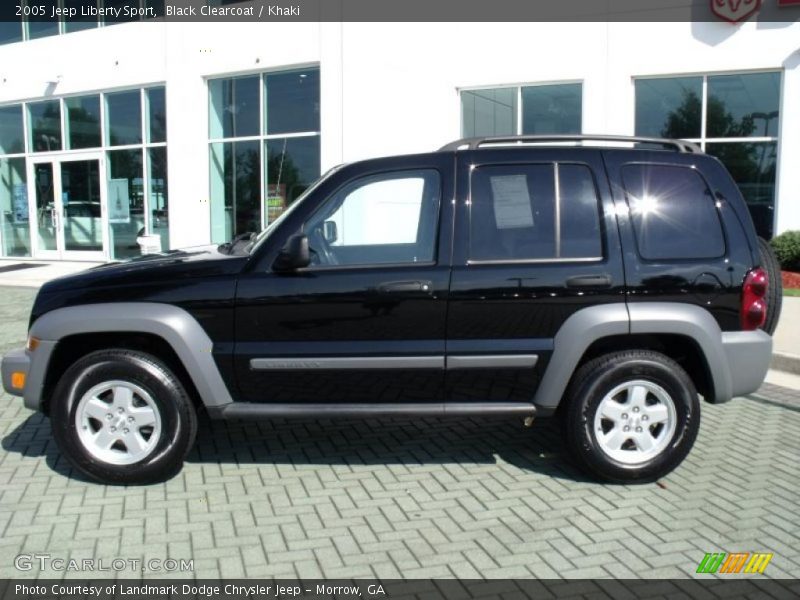 Black Clearcoat / Khaki 2005 Jeep Liberty Sport
