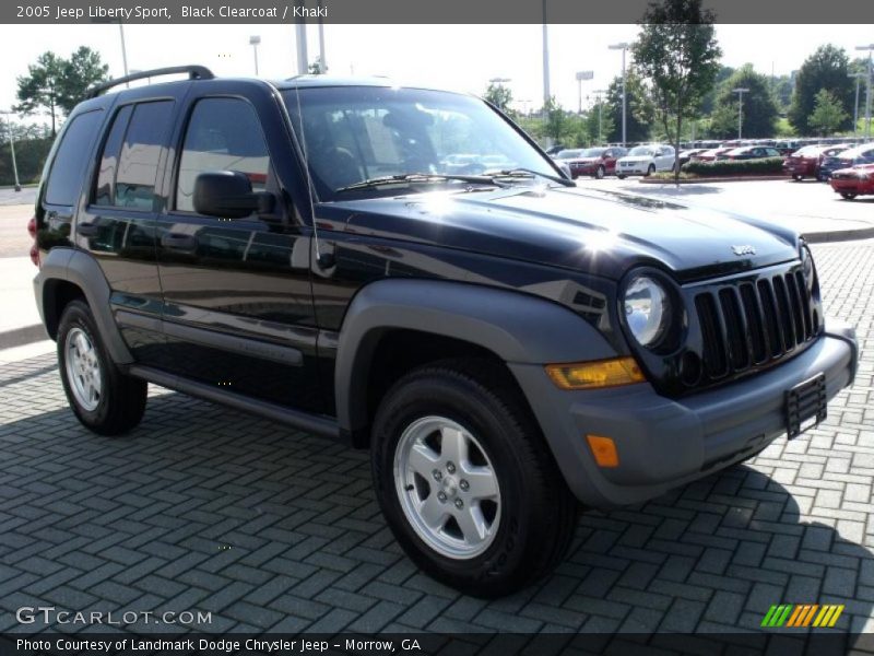 Black Clearcoat / Khaki 2005 Jeep Liberty Sport